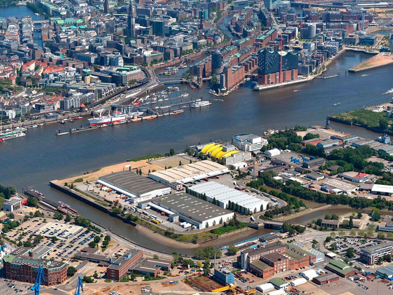 Logistik Lagerhalle von Logistikimmobilienentwickler Prologis im Hamburger Hafen